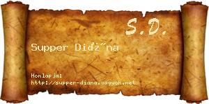Supper Diána névjegykártya